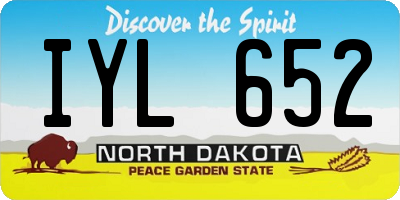 ND license plate IYL652