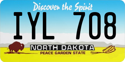 ND license plate IYL708