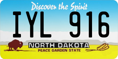 ND license plate IYL916