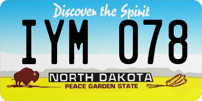 ND license plate IYM078