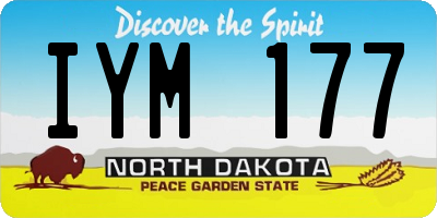 ND license plate IYM177