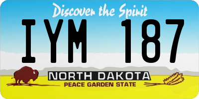 ND license plate IYM187