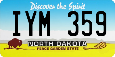 ND license plate IYM359