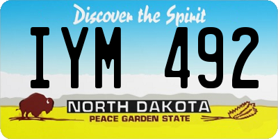ND license plate IYM492