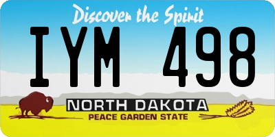 ND license plate IYM498