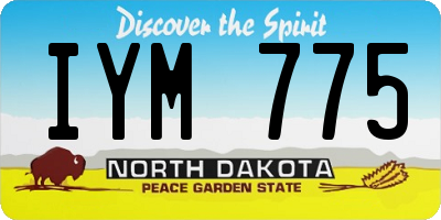 ND license plate IYM775