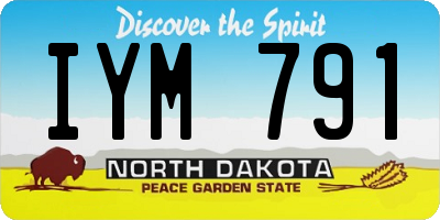 ND license plate IYM791