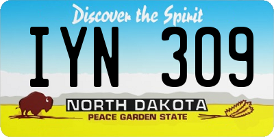 ND license plate IYN309
