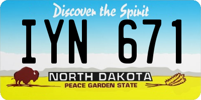 ND license plate IYN671