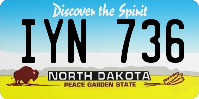 ND license plate IYN736