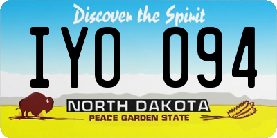 ND license plate IYO094