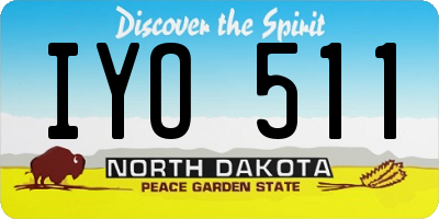 ND license plate IYO511