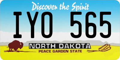 ND license plate IYO565