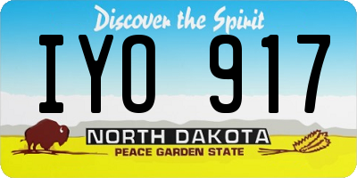 ND license plate IYO917