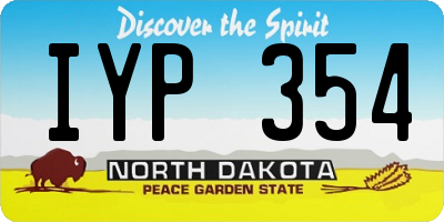 ND license plate IYP354