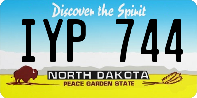 ND license plate IYP744