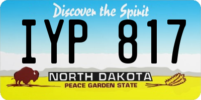 ND license plate IYP817