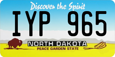 ND license plate IYP965