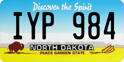 ND license plate IYP984