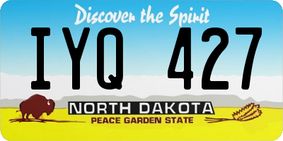 ND license plate IYQ427