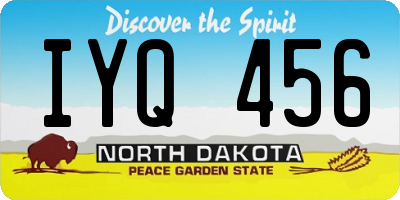 ND license plate IYQ456