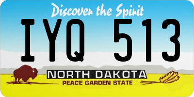 ND license plate IYQ513