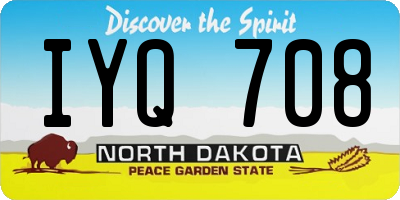 ND license plate IYQ708