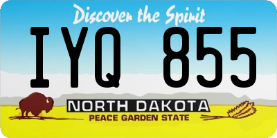 ND license plate IYQ855