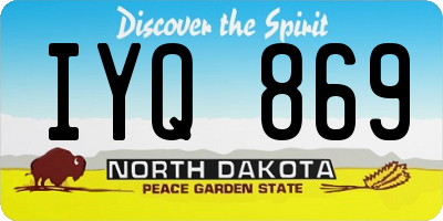 ND license plate IYQ869