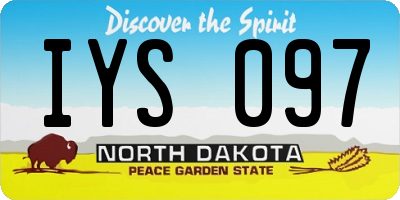 ND license plate IYS097
