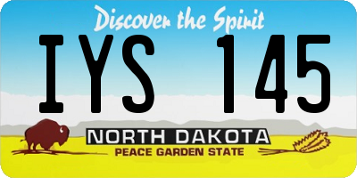 ND license plate IYS145