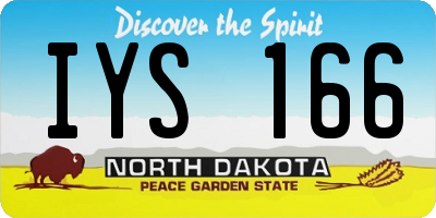 ND license plate IYS166