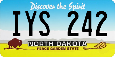 ND license plate IYS242