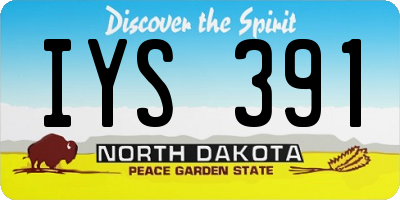 ND license plate IYS391