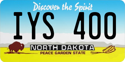 ND license plate IYS400