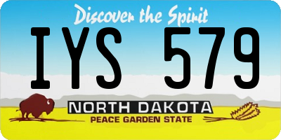ND license plate IYS579