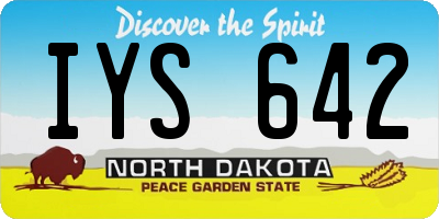 ND license plate IYS642