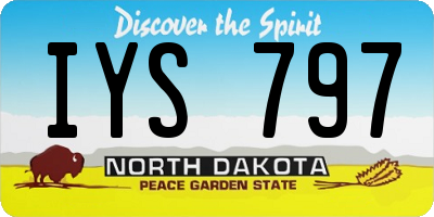 ND license plate IYS797
