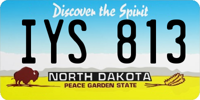 ND license plate IYS813