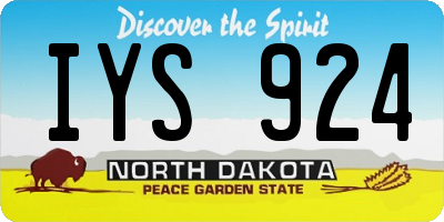 ND license plate IYS924