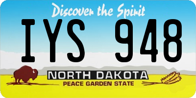 ND license plate IYS948