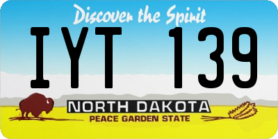 ND license plate IYT139