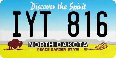 ND license plate IYT816