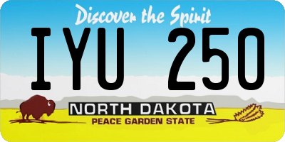 ND license plate IYU250