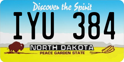 ND license plate IYU384