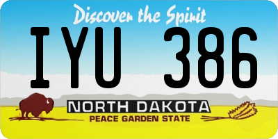 ND license plate IYU386