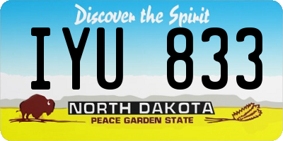 ND license plate IYU833