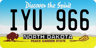 ND license plate IYU966