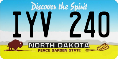 ND license plate IYV240