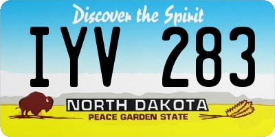 ND license plate IYV283